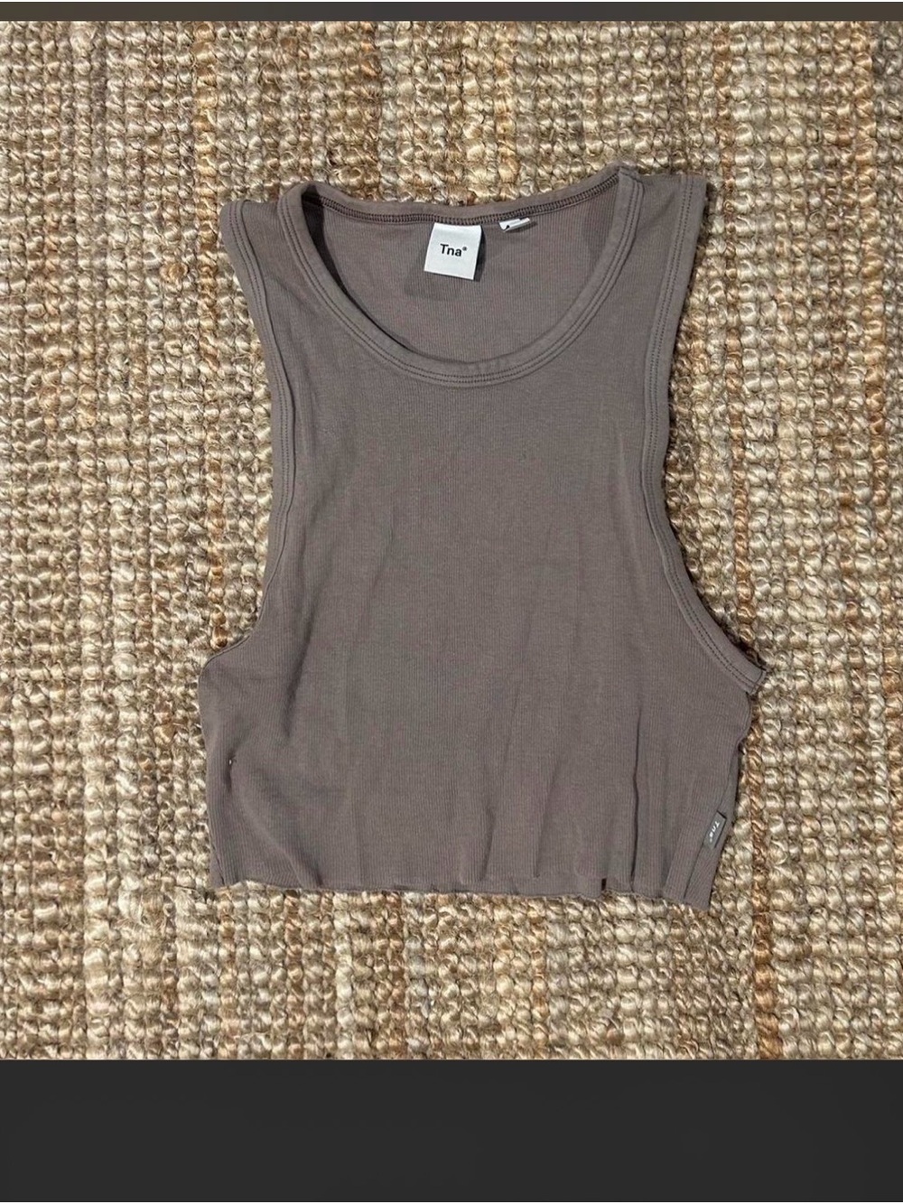Aritzia cropped tank in a beautiful taupe color, size medium.